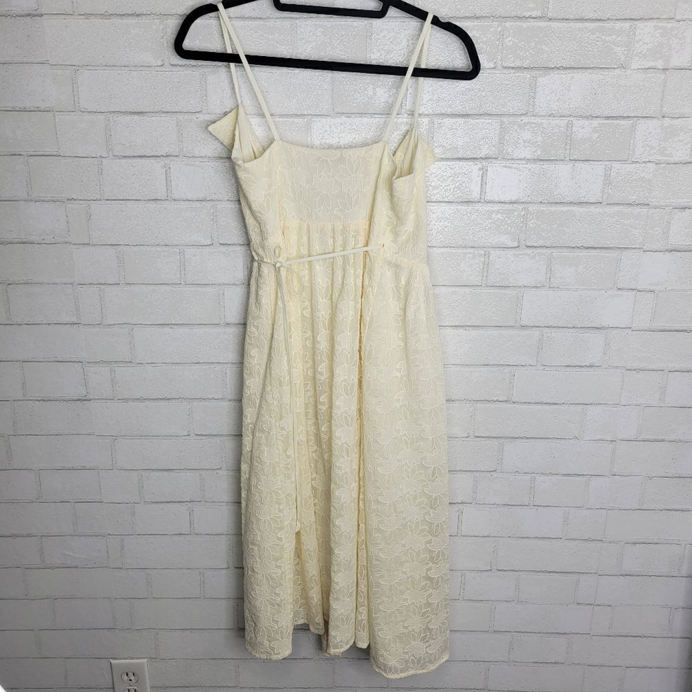 Madewell Ivory Embroidered Pleated Wrap Dress - Picture 5 of 6